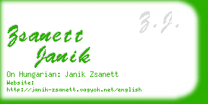 zsanett janik business card